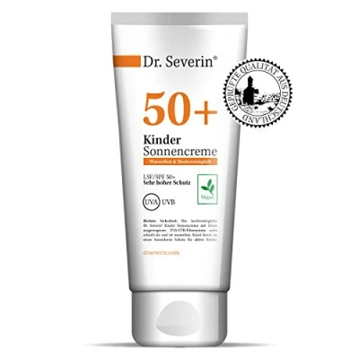 Imagen de Protector Solar 50+ para niños de Dr. Severin LSF SPF (Factor protección solar) muy alta También adecuado la piel sensible del bebé Vegano