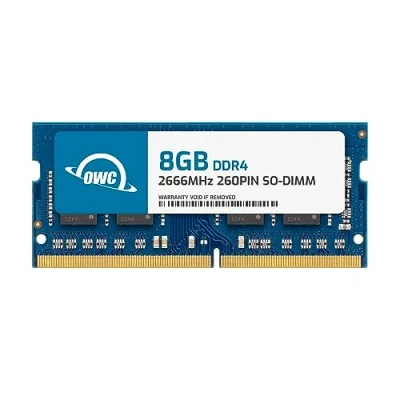 Imagen de OWC 8.0GB 2666MHz DDR4 PC4 21300 SO DIMM Actualización de Memoria 260 Pines, (2666DDR4S08G), para iMac 27 Pulgadas 2019 2020 (iMac19,1 iMac20,1 iMac20,2)
