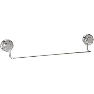 Imagen de Rangement et Cie Toallero de barra, Gama Bestlock chrome, Fijación mediante ventosa, Soporta hasta 12 kg, Color cromado, Fabricado en acero cromado antioxidante, Tamaño 60.6 x 6.5 9 cm, RAN4710