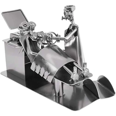 Imagen de BRUBAKER Tornillo Hombre Ginecólogo Internista Embarazada En la Ecografía Figura de Hierro Hecha a Mano Metal con Titular Tarjeta Visita