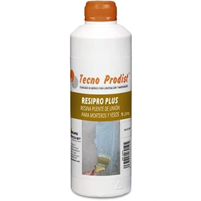 Imagen de RESIPRO PLUS de Tecno Prodist (1 Litro) Resina puente unión, adhesivo al agua, gran adherencia entre hormigones, morteros y yesos viejos con nuevos Ideal para reparación cornisas