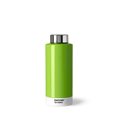 Imagen de PANTONE Botella de agua doble pared acero inoxidable con función térmica, antigoteo, 500 ml, color verde 15 0343