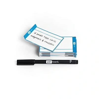 Imagen de PATboard Scrum Board y Kanban pequeño Task Cards Magnético Set de 16 6 colores Azul