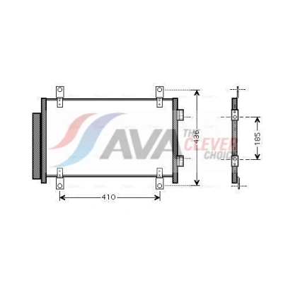 Imagen de PRASCO FTA5351D Condensador con secador 15mm Aluminio 550mm FIAT: Ducato II Bus, Furgón, PEUGEOT: Boxer Bus