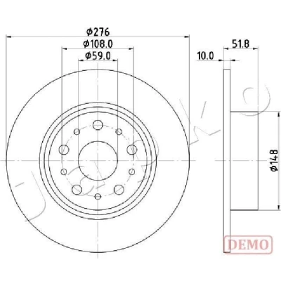 Imagen de Disco de freno JAPKO 610207C