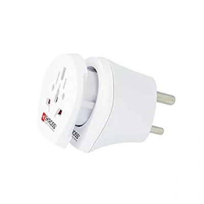 Imagen de SKROSS 1.500215 e Country Adapter Combo World to India. Voltaje Potencia: 100V 630W / 250V 1575W. Protección contra Descargas Eléctricas