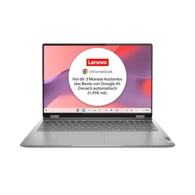 Imagen de LENOVO Ordenador portátil Convertible Chromebook IdeaPad Flex 3, Pantalla Full HD de 15,6 Pulgadas, Intel Celeron N4500, 8 GB RAM, 128 eMMC, gráficos UHD, Chrome OS QWERTZ Gris 3