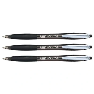 Imagen de BIC Atlantis Premium Bolígrafo de punta media (1,0 mm) Blister 3, tinta negra