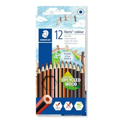 Imagen de STAEDTLER Noris 185 C12 POW Lápices Ecológicos de Colores Tonos Piel, Caja 12 Unidades