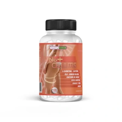Imagen de Healthy Fusion Potente anticelulítico Reductor intensivo Reafirma, tonifica y elimina celulitis la piel de naranja Cafeína, L Carnitina, CLA, Extracto Cacao, Piña 100 cápsulas