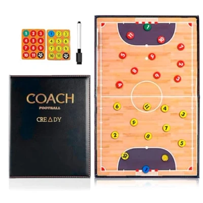 Imagen de CREADY Pizarra Entrenador de Futbol Sala con 24 Imanes y Rotulador Borrador Magnetica Futsal Tactica