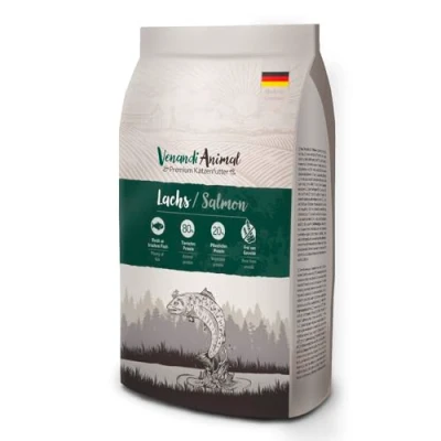 Imagen de Venandi Animal Comida Seca Premium para Gatos salmón, 1 Pack (1 x 6,5kg), sin Cereales con Mucha Carne Fresca