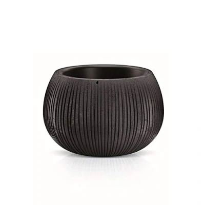 Imagen de Prosperplast BETON BOWL de plástico CON depósito en color Cemento negro, 19,5 (alto) x 29 (ancho) (profundo) cms