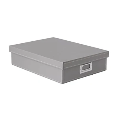 Imagen de OSCO GRYPUA4BOX A4 Faux Leather Box Grey