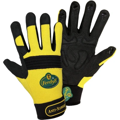 Imagen de FerdyF. 1970 HS Guantes de protección amarillo, negro cuero