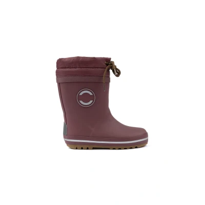 Imagen de Mikk line botas de agua térmicas para niños, goma niños con cordones, forradas detalles reflectantes, lluvia infantiles natural, marrón, 29 EU