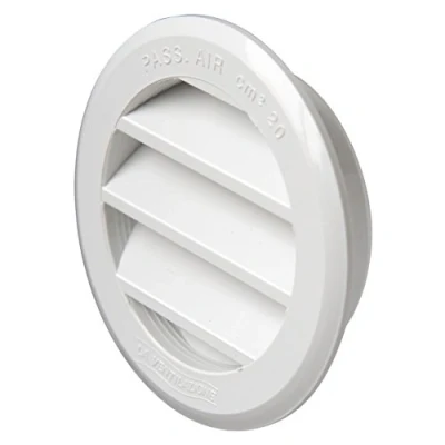 Imagen de La Ventilazione T63RB Y Rejilla de ventilación plástico Redonda para empotrar, Color Blanco, ø 80 mm
