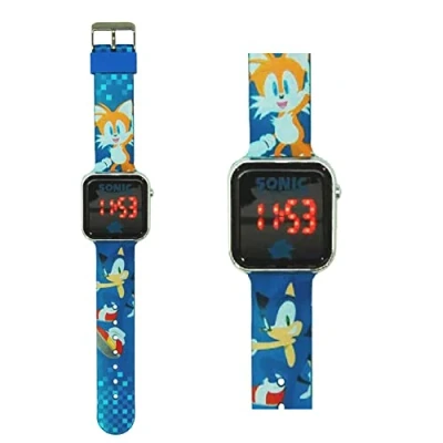 Imagen de CARTOON Reloj de Pulsera Digital Pantalla LED Correa Silicona para Niños (Sonic)