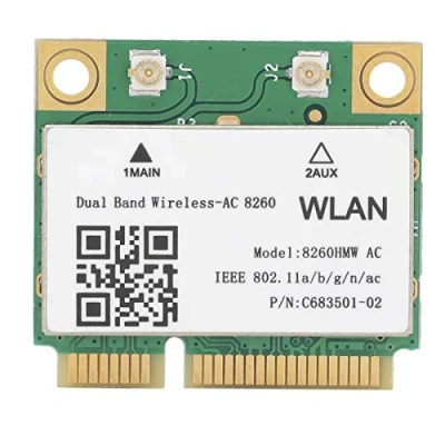 Imagen de Tarjeta de Red inalámbrica, 2.4G / 5Ghz Gigabit Dual Band 802.11AC Mini PCI E WiFi Card, Bluetooth 4.1, Soporte Velocidad máxima 867Mbps