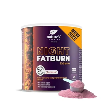 Imagen de Nature&#039;s Finest by Nutrisslim Night Fatburn Extreme 2in1 Quemagrasa Potente Noturna para Adelgazar Efectivo y Dormir Bien Con Morosil, L Carnitina Valeriana