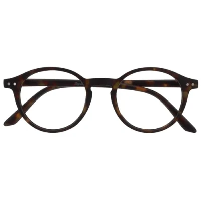 Imagen de OPULIZE REY Gafas de Lectura Montura Redonda Retro Carey Marrón Mate Hombre Mujer Bisagras Muelle R56 2 +1.50