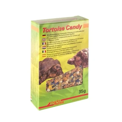 Imagen de Lucky Reptile Tortoise Candy 35g una Delicia Especial alimento Mixto para Tortugas terrestres y Otros Reptiles herbívoros golosina Adecuada