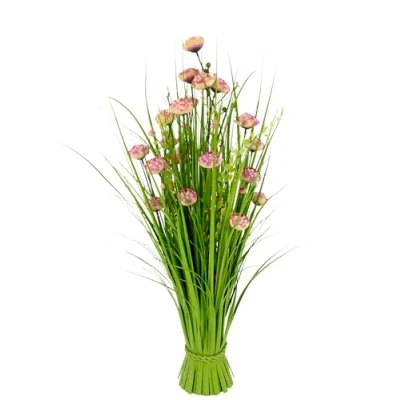 Imagen de Frasco de Flores con ranunte para decoración Pascua, Color Rosa, Aprox. 73 x 32 cm