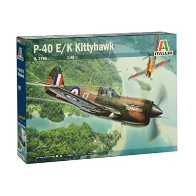 Imagen de Italeri 2795S 1:48 P 40E/K Maqueta de Kitty Hawk para Montar (construcción Modelos, Manualidades, aficiones, Pegatinas, Kit Montaje plástico, sin lacar)