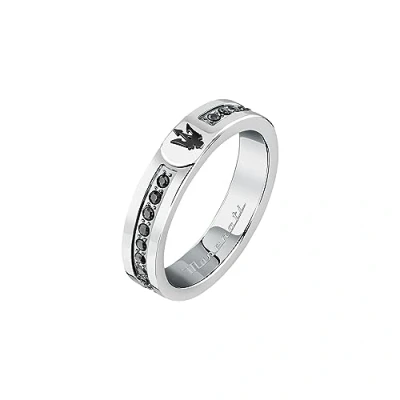 Imagen de Maserati Anillo de Hombre en Acero, PVD Negro, Piedra, Colección Iconic JM423AVD30019