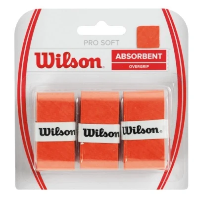Imagen de Wilson Pro Soft 3 Pack, Overgrips Raqueta Unisex Adulto, Arado (Orange), Pack