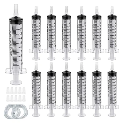 Imagen de 10ml Esteril Jeringa de Plastico Sin Aguja con Tapa, 30Pack Desechable, Herramientas Medición Dispensación para Laboratorios Mascota,Perfumes,Lubricantes,Sellantes(10ml)