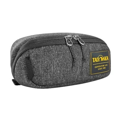 Imagen de Tatonka Neceser Square Zip Pouch S (1 L) Bolsa de lavado Plegable con 2 Bolsillos Malla Cremallera sin PFC/PFAS 8 x 19 7 cm (Negro)