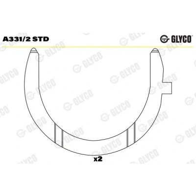 Imagen de GLYCO A331/2 STD Disco distanciador, cigüeñal