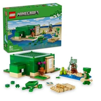Imagen de Lego Minecraft la Casa Tortuga de Playa, Juguete Construcción con Accesorios, Minifiguras Personajes y Figuras del Videojuego, Regalo para Niñas Niños 8 Años Jugadores 21254