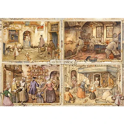 Imagen de Jumbo Puzzle, Panadero Does Not Apply 18818 Anton Pieck Bakers del Siglo XIX 1000 Piezas Rompecabezas, Multicolor, One Size