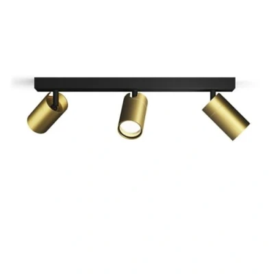 Imagen de Philips Idris Foco de Baño (3 luces), bombillas GU10 no incluida, Latón, IP44, Resistente al agua