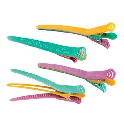 Imagen de Olivia Garden Double Clip Petite Tarjeta de 4 clips para el cabello Contiene múltiples secciones cabello, fácil rizar, peinar y secar cabello.