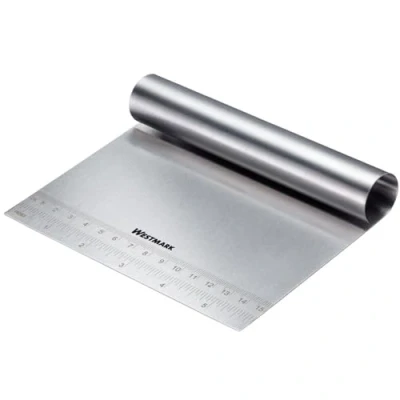 Imagen de Westmark 13632270 Cortador Escala de medición, Espátula Óptima Calidad para Cortar y Extender Fácilmente Masa, Fondant, Cremas o Ganache, Acero Inoxidable