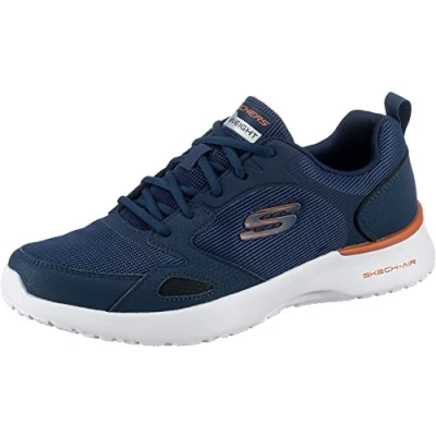 Imagen de Skechers SKECH AIR DYNAMIGHT VENTURIK, Zapatillas de deporte para Hombre, Nvy Synthetc/Textile /Orange Trim, 45.5 EU