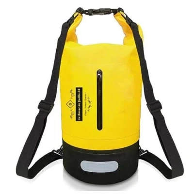 Imagen de El Bazar de Gaëlle 34 20 L Impermeable Bolsa Seca/Bolsa con Correa Larga Ajustable para Kayak en Barco Excursión Piragüismo, Pesca, Rafting/Natación/Snowboard, amarillo,
