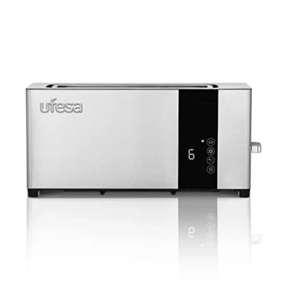 Imagen de Ufesa Plus Delux Tostador de 1 Ranura Larga y Ancha, 1050W, 7 Niveles, Función Recalentar, Descongerlar Cancelar, Bandeja Recogemigas, Inox
