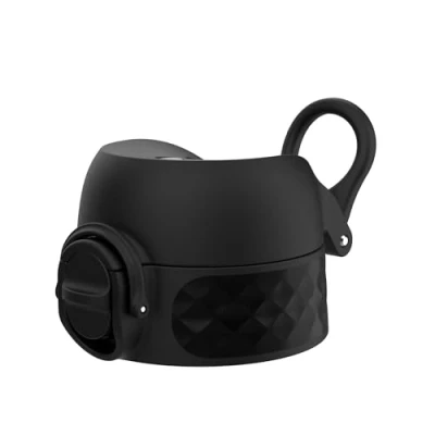 Imagen de ION8 Tapa de Botella agua OneTouch 2.0 a Prueba fugas, Sin BPA, Negra, Pequeña