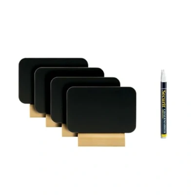Imagen de Pizarra Securit Con soporte Set 7,5 x 9,2 cm 4 Unidades