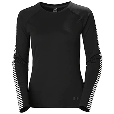 Imagen de Helly Hansen W Lifa Active Stripe Crew, Camisa Mujer, Negro (Black), S
