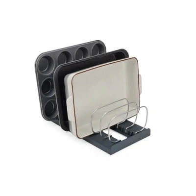 Imagen de Joseph DrawerStore Soporte y Almacenamiento con 7 Compartimentos Ajustables para bandejas de Horno Tablas Cortar, Organizador Cocina par Sartenes, Ollas Tapas