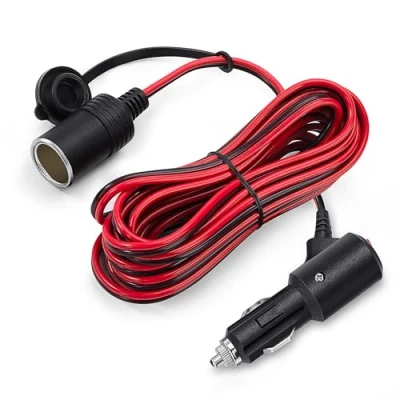 Imagen de GUNGY 5M Cable de Extensión Mechero Coche 12V/24V Alargador con Interruptor Adaptador Encendedor Cigarrillos a Toma Enchufe Fusible 15A