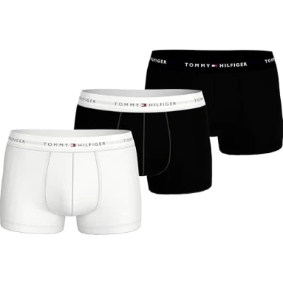 Imagen de Tommy Hilfiger Signature Trunk 3 PACK Culotte, Hombre, Talla: Medium, White/black