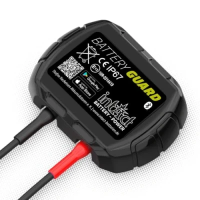 Imagen de intAct Battery Guard, Monitor de baterías para la supervisión por Bluetooth Plomo y Litio 12 V, con indicación tensión Temperatura