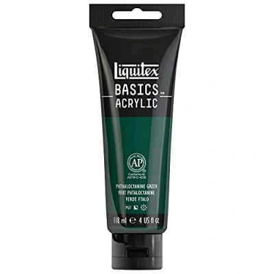 Imagen de Liquitex Basic Acrylic Tubo de Pintura Acrílica, 118 ML, Verde (Verde Ftalo)
