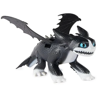 Imagen de DreamWorks Dragons Fire and Flight Figura de Trueno 12 Pulgadas con Luces y Sonidos, los Nueve reinos, Juguetes para niños a Partir 4 años